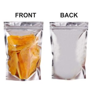 100x Stand Up Pouches Clear Front with Foil Back 240x335mm