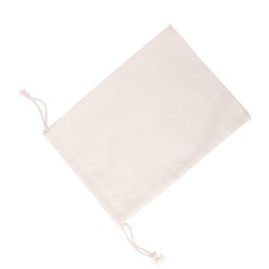 50pcs Calico Drawstring Bag 100x200mm Natural Cotton Pouches