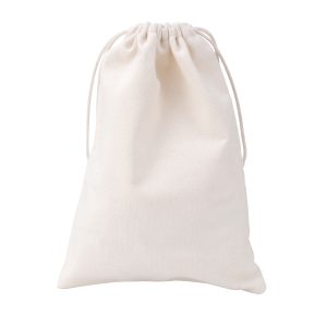 50pcs Calico Drawstring Bag 160x230mm Natural Cotton Pouches