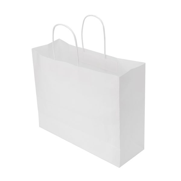 150pcs White Paper Twisted handle Bag 320x260+110mm