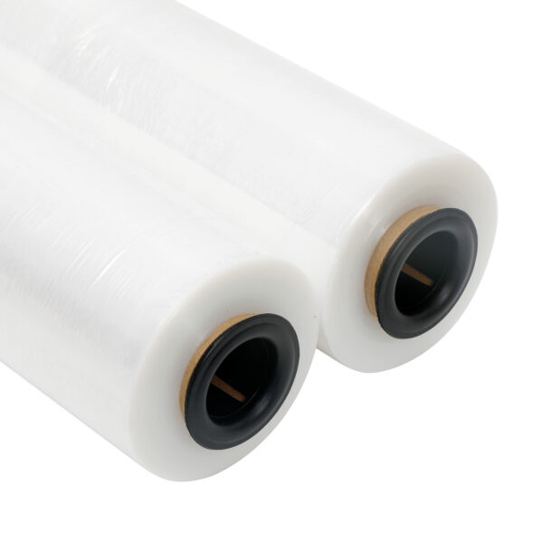 80 Rolls 500mm x 400m 25UM Clear Hand Stretch Film Cast Pallet Wrap