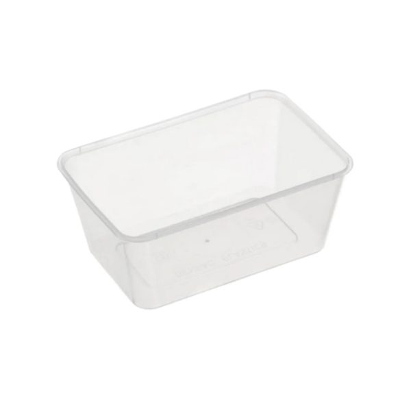 750ML Rectangle Plastic Takeaway Food Container 500/Carton