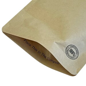 100x Biodegradable Stand Up Pouch with Zipper 110x170mm