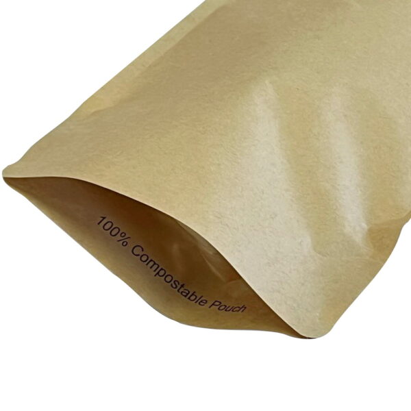 100x Biodegradable Stand Up Pouch with Zipper 190x275mm