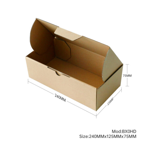 100pcs 240 x 125 x 75mm Diecut Mailing Box Brown Heavy Duty