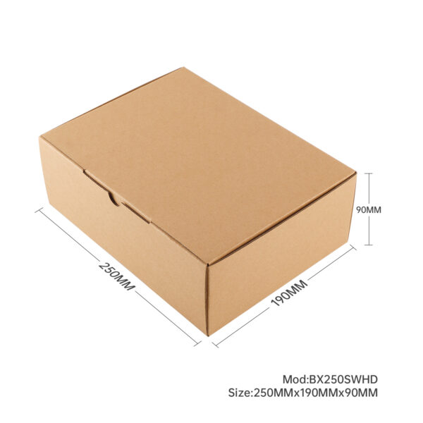 250 x 190 x 90mm Diecut Mailing Box Brown Heavy Duty 100/ctn