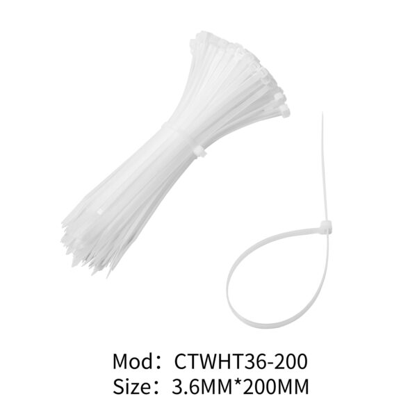 White Cable Ties 3.6 x 200mm -500Piece