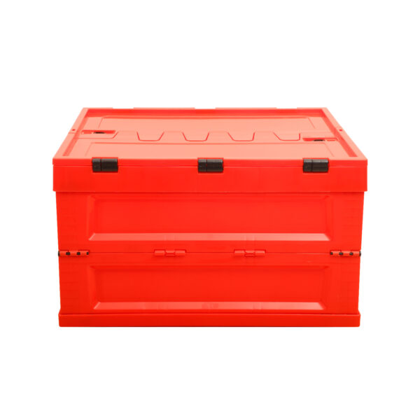 Folding Storage Box Workshop Container 53L Red 5pcs