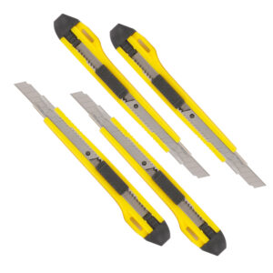 10pcs Plastic Cutter Safety Knife 9mm Yellow