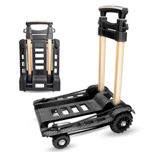 50KG Load Capacity Platform Folding Hand Trolley BLACK