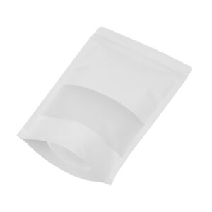 300x White Stand Up Pouches with Window-Coated-200x300mm