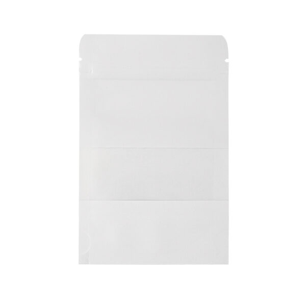 500x White Stand Up Pouches with Window-Coated-90x140mm