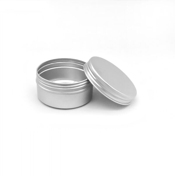 80ML Aluminium Tin Jar Base & Lid Screw Cap 100 per carton