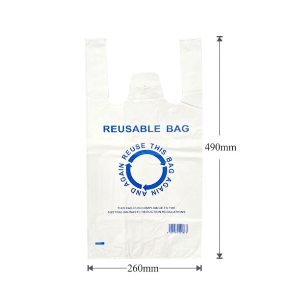 Medium Reusable Plastic Carry Bag 40um 700/Ctn