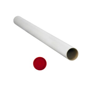 White Postal Mailing Cardboard Tubes 60mm x 450mm -50 pack