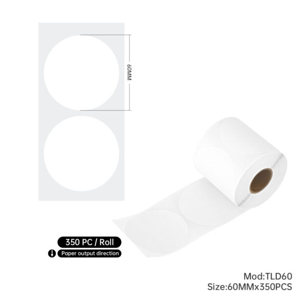 Thermal Round Circle Label Roll 60mm 350pcs/Roll