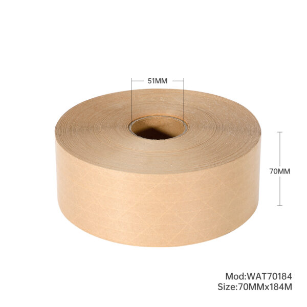 Water Activated Gummed Paper Tapes 70mm x 184m Reinforced