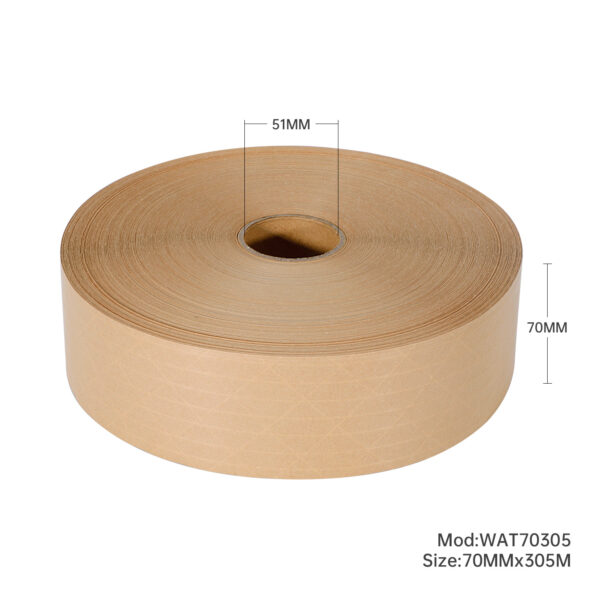 Water Activated Gummed Paper Tapes 70mm x 305m Reinforced